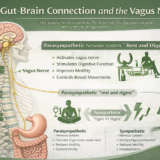 Infographic showing how the vagus nerve is the key to the gut brain connection