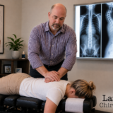 Chiropractor adjusting patient's spine for overall health