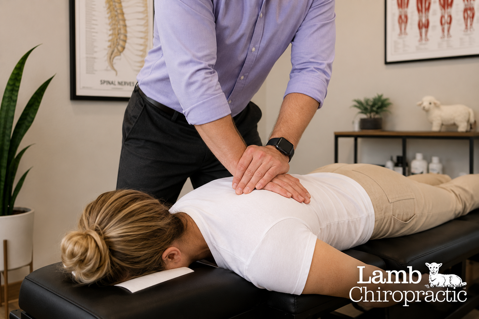 Chiropractic Adjustment in a Warm Clinic